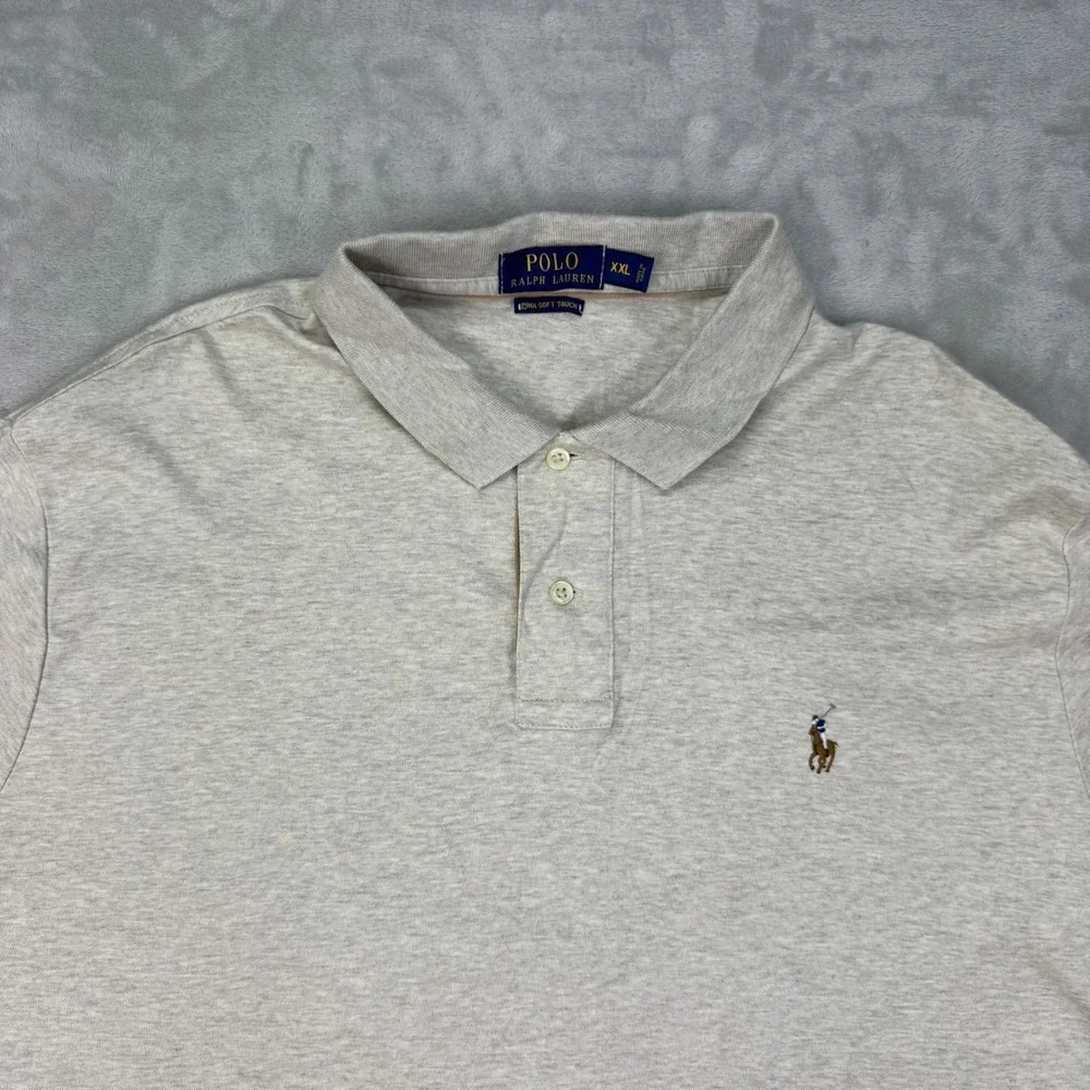 Polo Ralph Lauren Shirt Mens XXL Classic Flesh Pima Soft Touch Long Sleeve Prep